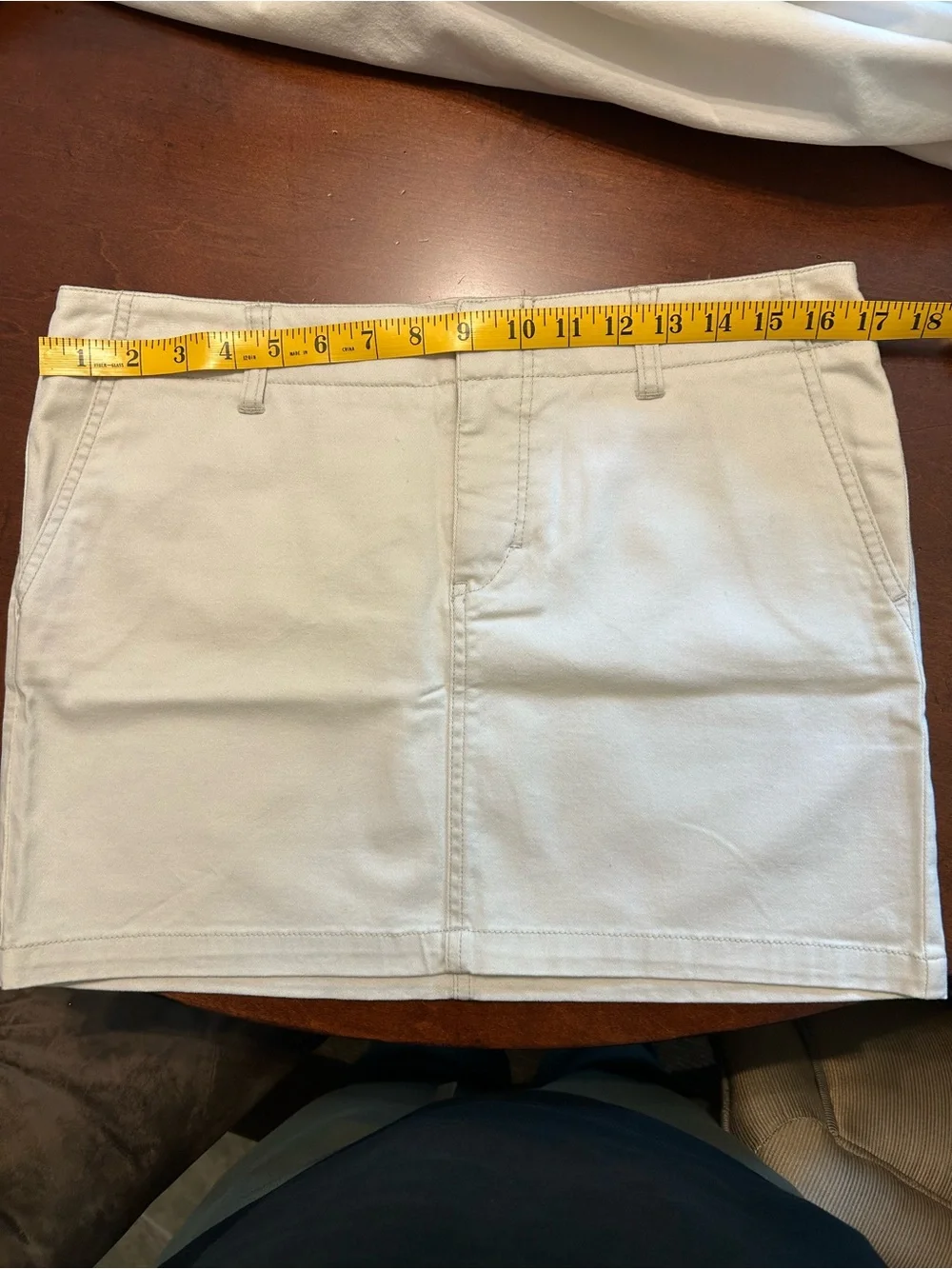 NWT Express Chino Khaki Cotton Mini Skirt 10